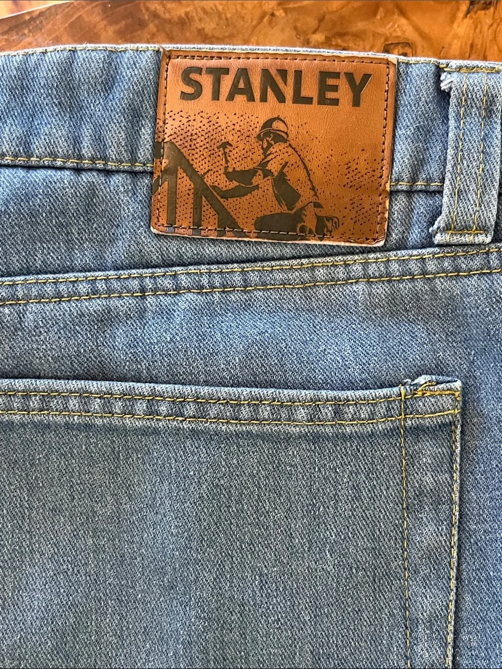 Stanley Men's Medium Blue Relaxed Thermal Jeans